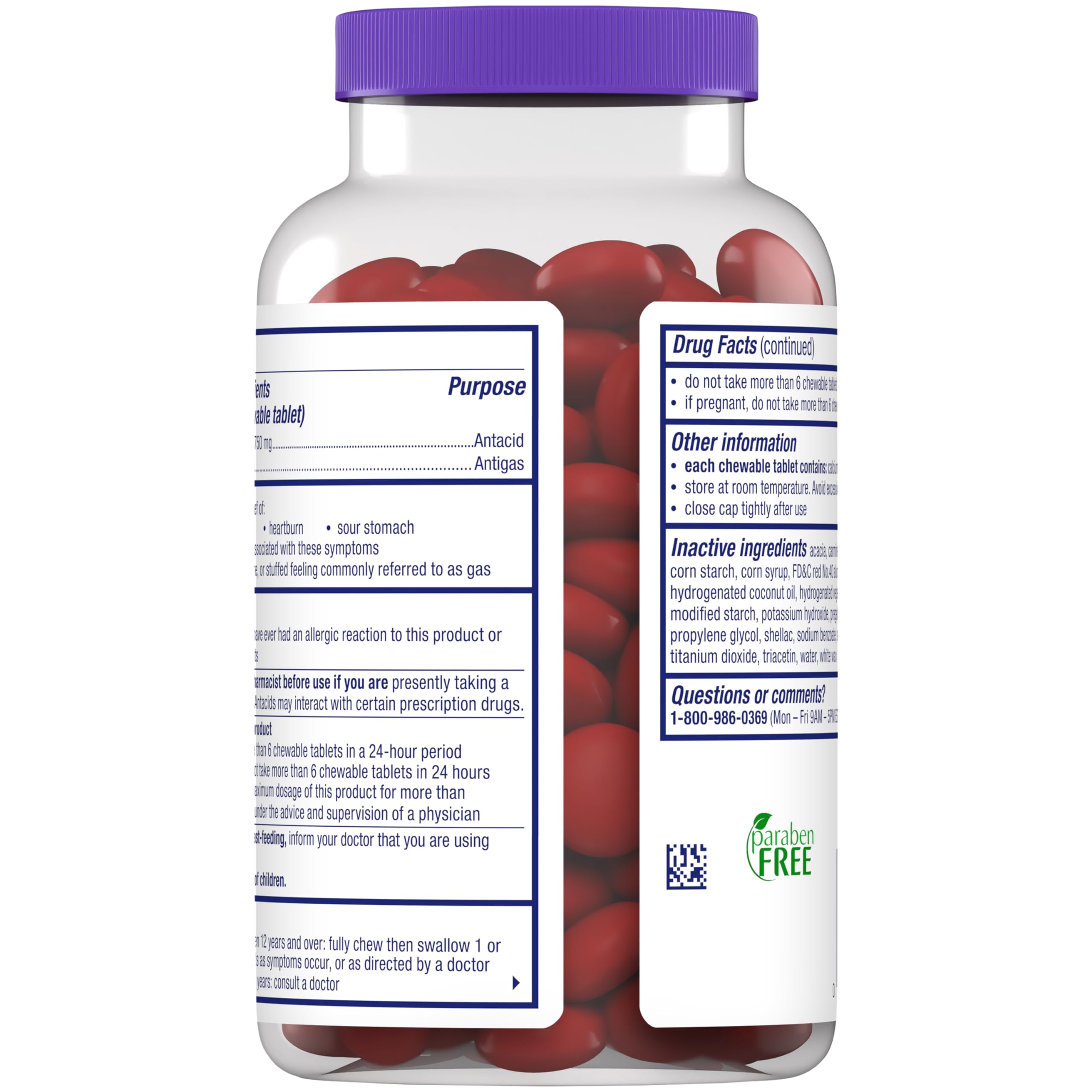 Alka-Seltzer Heartburn + Gas ReliefChews, Antacid + Antigas Chews for Fast Heartburn Relief, Gas, and Acid Indigestion Relief On the Go, 180 Ct (Pack of 12)