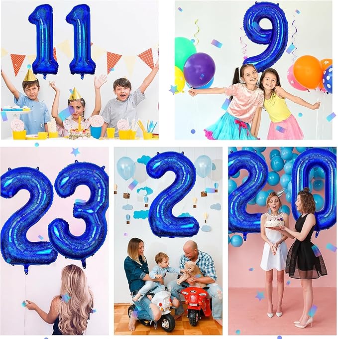 40 inch Navy Blue Number Balloon Dark Blue 3 Balloons Giant Foil Helium Balloons Blue Number 3 Balloon for 3rd Birthday Party Decorations