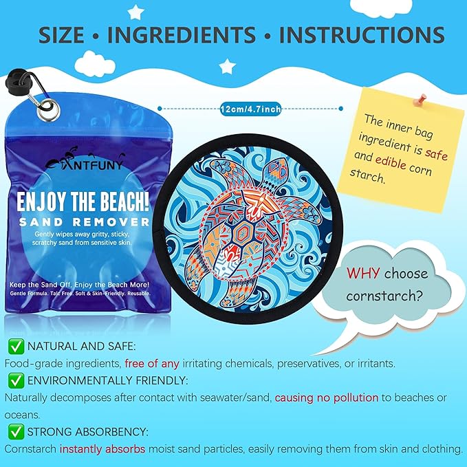 Antfuny 2 Packs Sand Remover for Beach Family Women Dog Beach Trip Essential Summer Vacation Must Have Travel Accessories Lake Day Necessities Cruise Ship Stuff Thing Need Gear Gift Supplies Towel