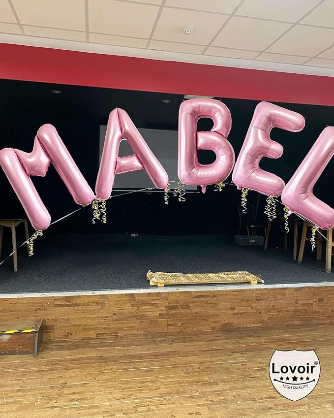 Pink Letter C Balloons, 40 Inch Pastel Pink Letter Balloons C Foil Mylar Helium Pink Letter Balloons for Birthday Party Supplies Anniversary Event Celebration Decorations Alphabet Pink C
