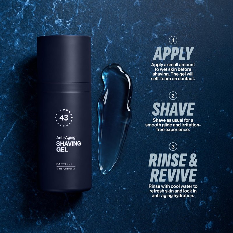 Particle Anti Aging Shaving Gel for Men, Helps Reduce the Appearance of Wrinkles, Firm and Tighten Your Skin with Every Shave in Just 43 Seconds (4.05 fl.oz)
