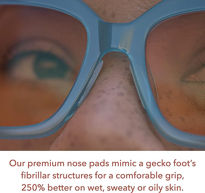 Setex Gecko Grip Ultra-Thin 0.6mm Anti Slip Eyeglass Nose Pads, (15 Black Pair) USA Made, 2500 Innovative Microstructured Fibers per Nose Pad, 0.6mm x 7mm x 16mm