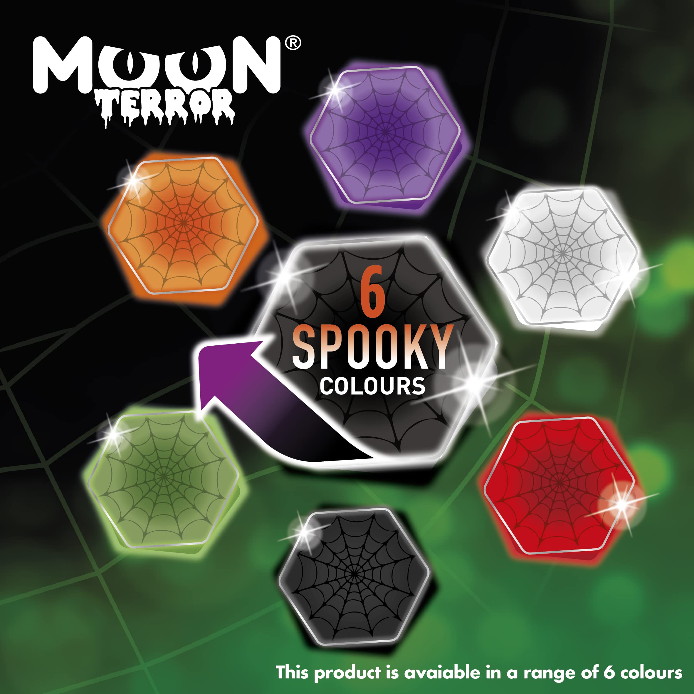 Halloween Face Paint Stick Body Crayon by Moon Terror, SFX Make up - Set of 6 - Special Effects Make up - 0.12oz