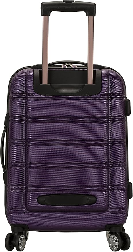 Rockland Melbourne Hardside 2 Piece Expandable Spinner Wheel Luggage Set, (20"/28"), Purple