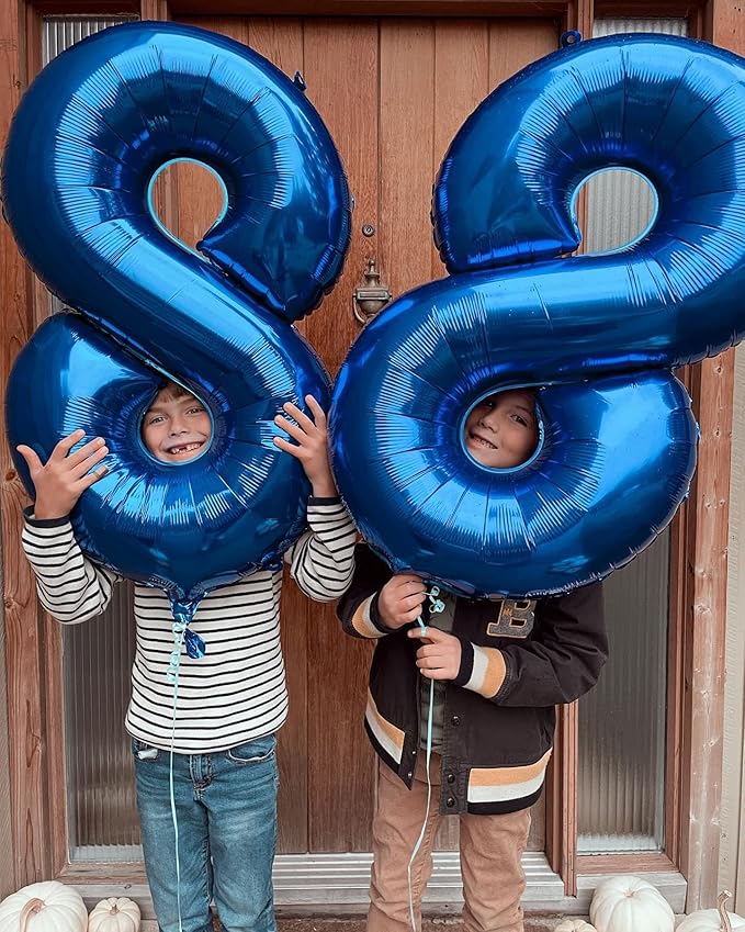 16 Balloon Number, Metallic Blue Number 16th Birthday Balloons 40 Inch, Sweet 16 Years Old Metallic Blue Birthday Decorations for Boys Girls, 16th Anniversary Decorations