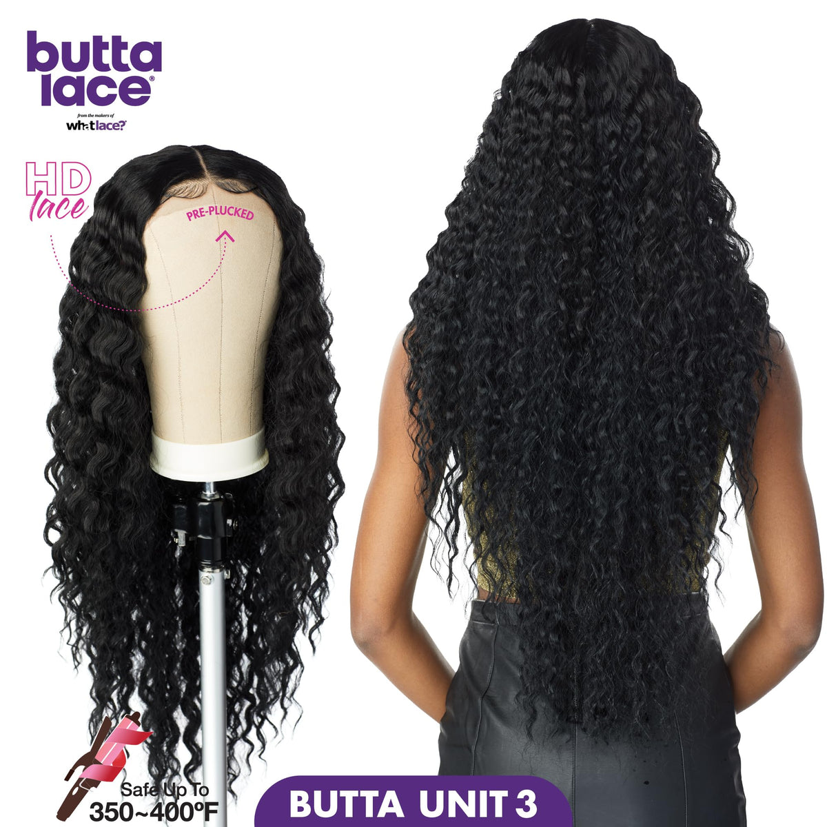 Sensationnel Butta LaceWig-Unit 3, Jet Black 1