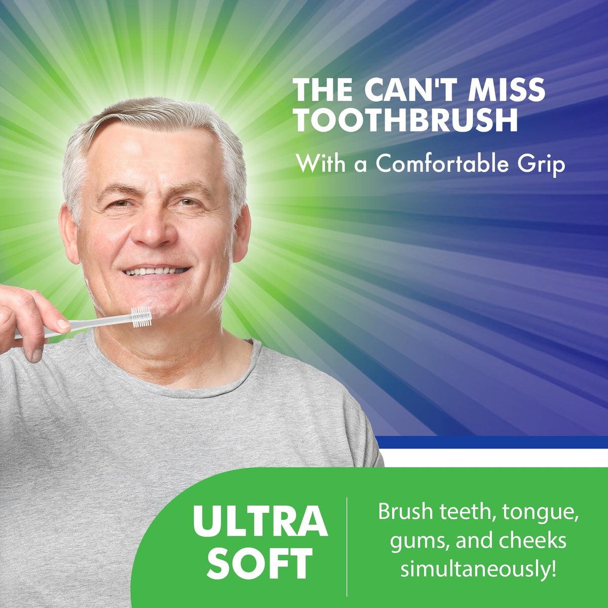 Brilliant Oral Care Adult Sensitive Toothbrush with Extra Soft Bristles, Round Head, and Gentle All-Around Clean for Tender Teeth and Gums, White, 3 Pack