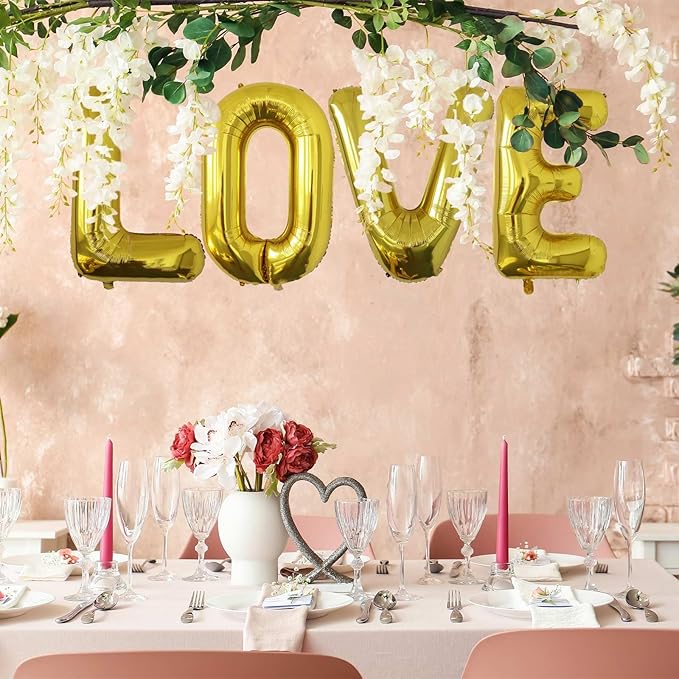 40 Inch Letter Balloons, Large Gold V Balloon Letter Decor, A to Z Letter Balloons, Helium Balloons, V Foil Balloon for Birthday Party Anniversary Supplies Decorations