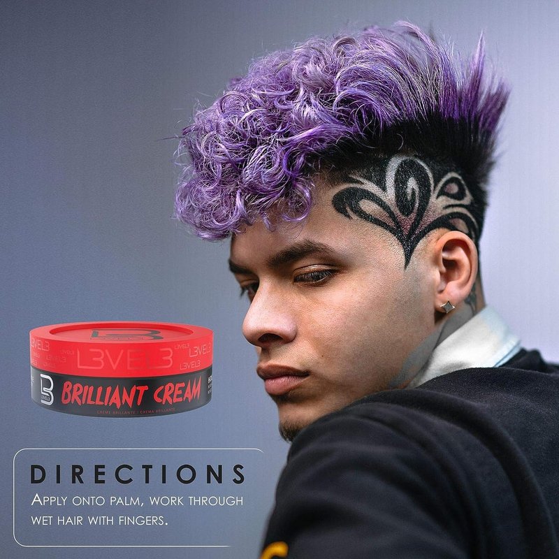 L3 Level 3 Brilliant Cream - Improves Texture and Shine - Delivers a Natural Look and Hydrates Hair (3 Pack)