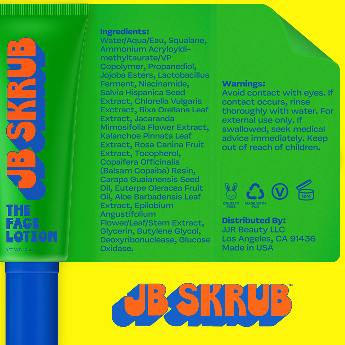JB SKRUB Face Lotion and Foaming Face Wash for Sensitive Skin - AM + PM Skincare Duo - pH Balanced, Blue Light Defense - Kid and Teen Radiance