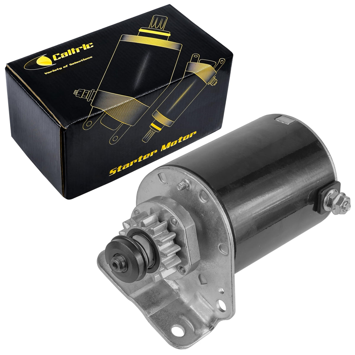 Caltric Starter Compatible With John Deere D100 D105 D110 D120 100 Series Tractor 17.5Hp 19Hp 21Hp / 14 Teeth Improved Steel Gea