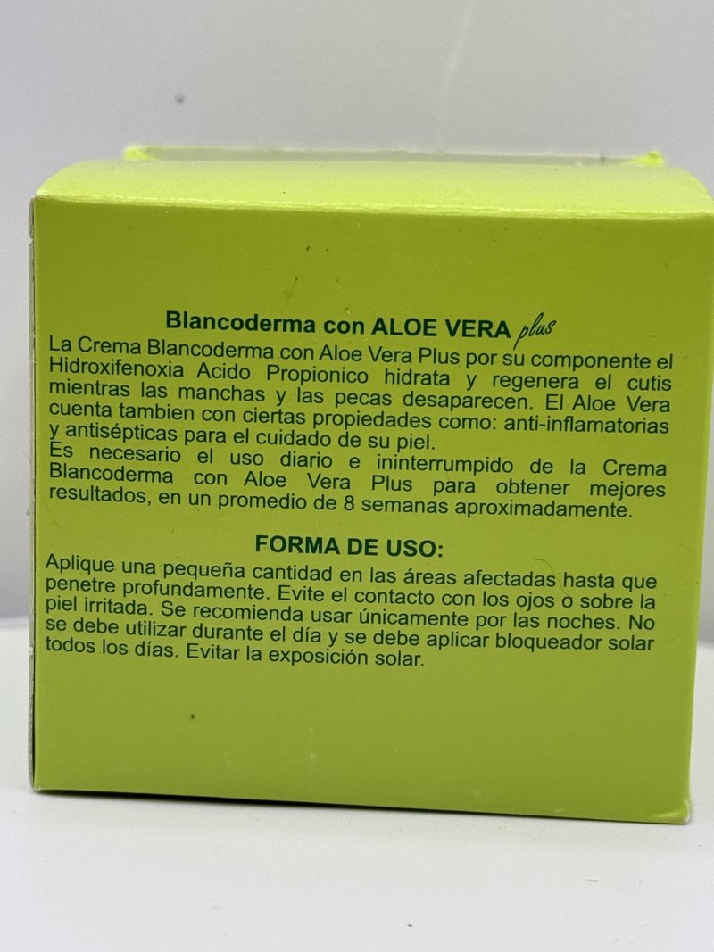 Skin Care Blancoderma Cream with Aloe Vera
