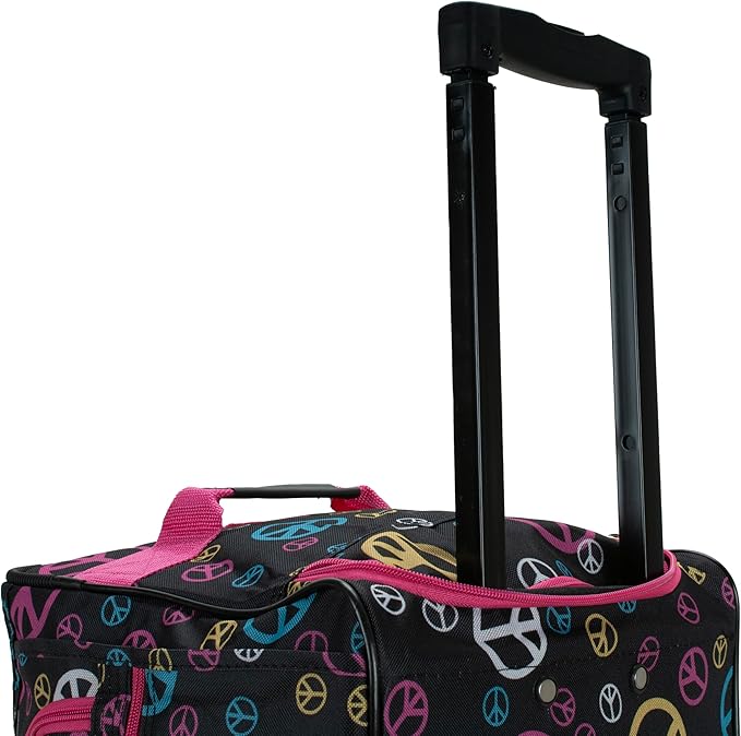 Rockland Rolling Duffel Bag, Black, 22"