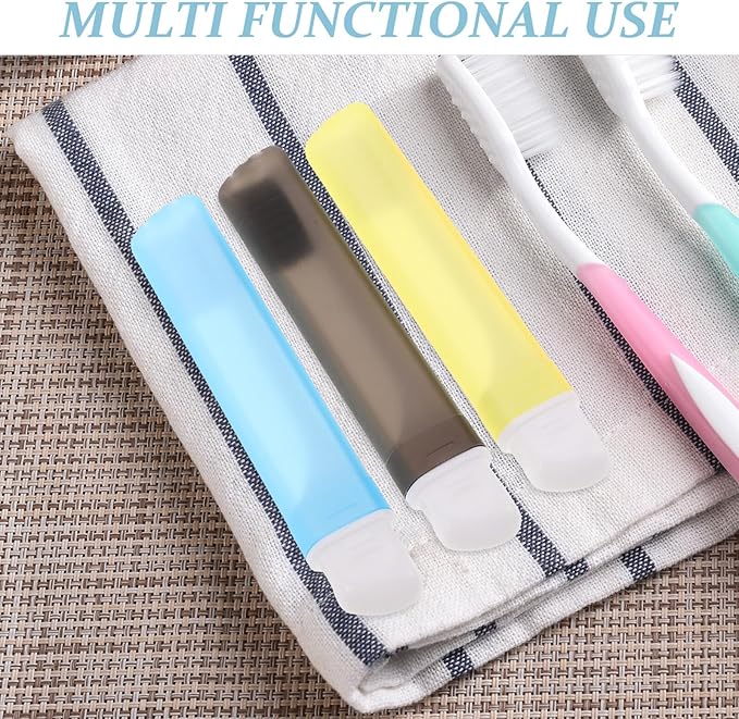 Portable Travel Folding Toothbrush Set 5pcs Small Size Foldable Manual Toothbrushes with Colorful Handles, Compact Oral Care Kit for Business, Hotel, Camping, and Family Use