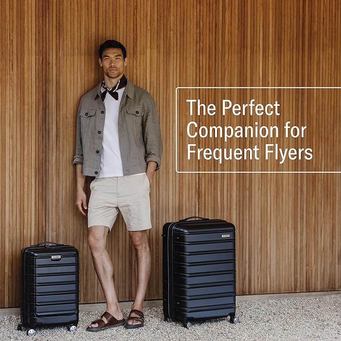 Samsonite Omni 2 28-Inch Large Checked Hardside Luggage with 360° Spinner Wheels - Scratch Resistant Hardshell - TSA Lock - Expandable Polycarbonate Shell for Lightweight Travel - Artic Silver