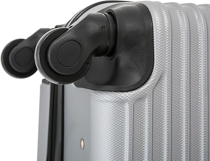 InUSA RESILIENCE Luggage with Spinner Wheels | Durable Lightweight Hardshell Suitcase, Spacious Travel Bag with Handle and Trolley | 20-Inch Carry On Small Luggage | Silver