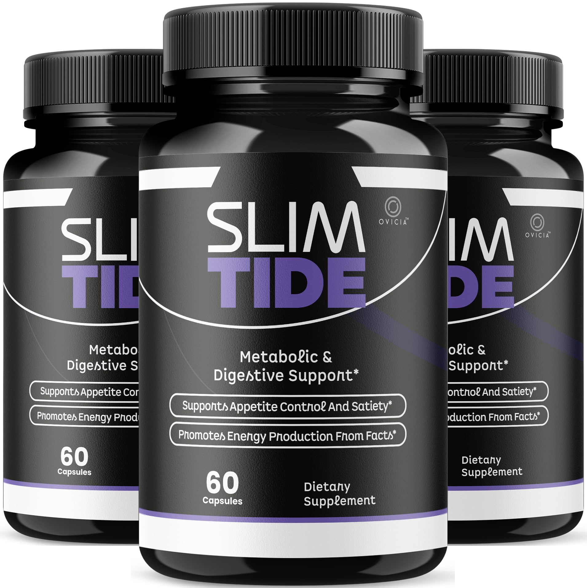 (3 Pack) Slim Tide Capsules - Official Slimtide Advanced Weight Management Formula with Natural Ingredients, Slim Tide Advanced Pills for Wellness & Overall Health Support, 180 Capsules for 3 Months