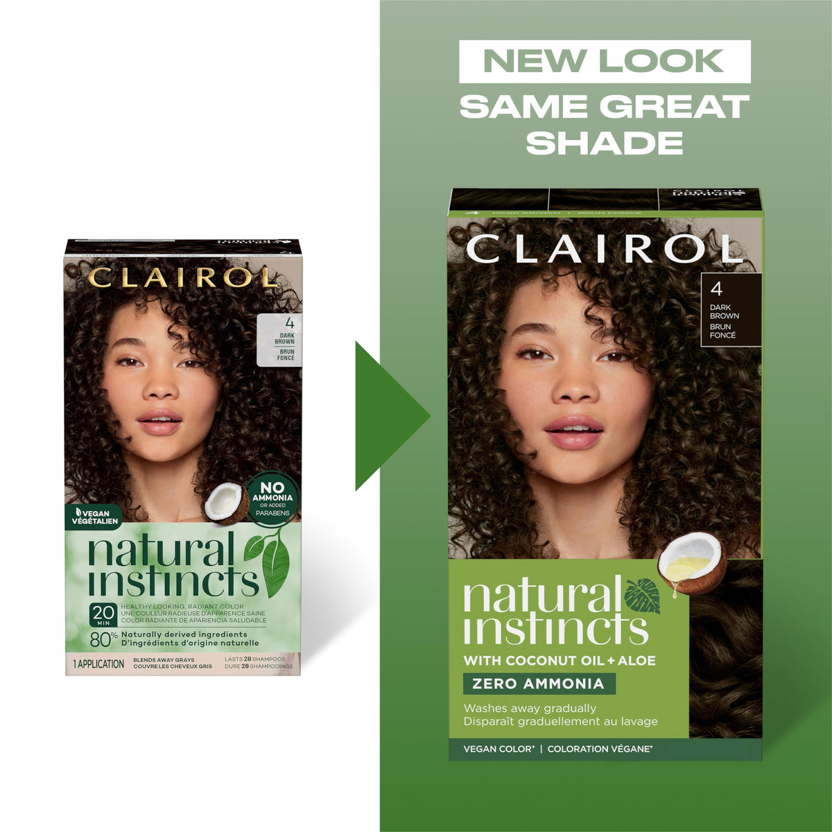 Clairol Natural Instincts Demi-Permanent Hair Dye, 6C Light Brown | Ammonia‑Free, Vegan Hair Color with Coconut Oil & Aloe Vera | Pack of 3