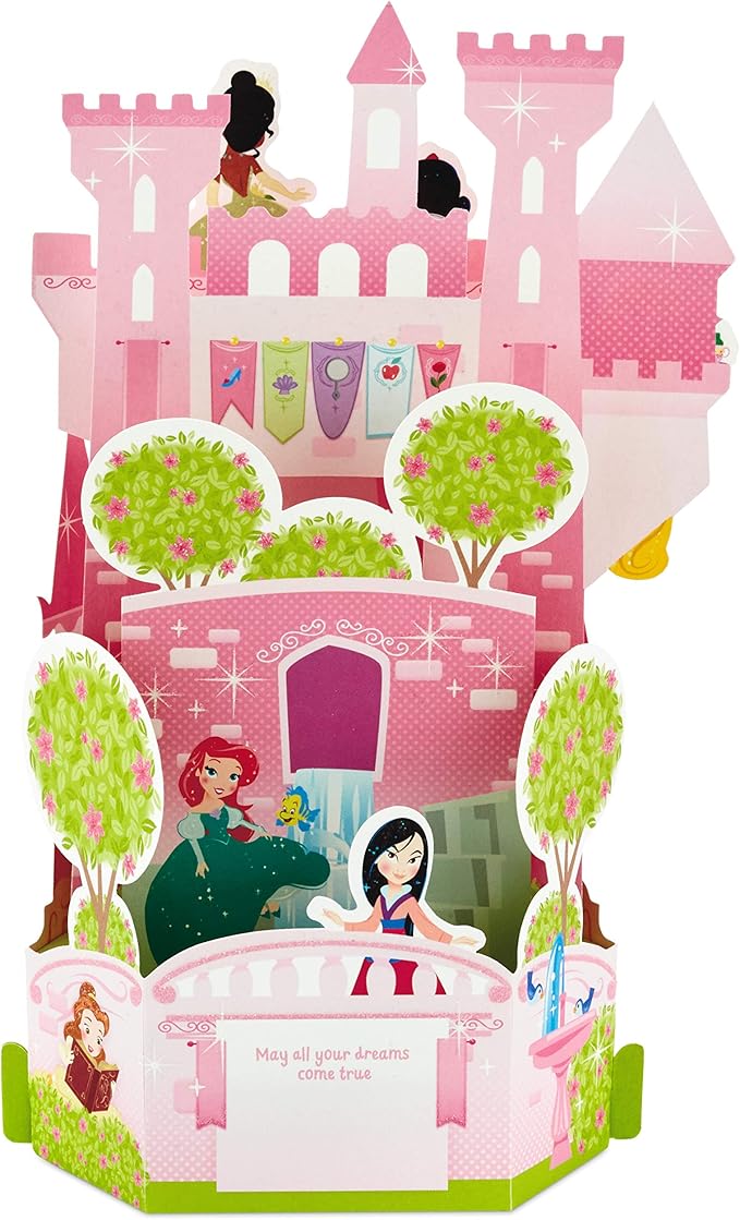 Hallmark Paper Wonder Disney Princess Pop Up Birthday Card for Kids (Castle)
