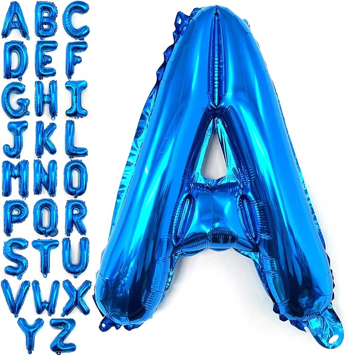 Lovoir 40 Inch Large Blue Letter A Balloons Big Size Jumbo Mylar Foil Helium Balloon for Birthday Party Celebration Decorations Alphabet Blue A