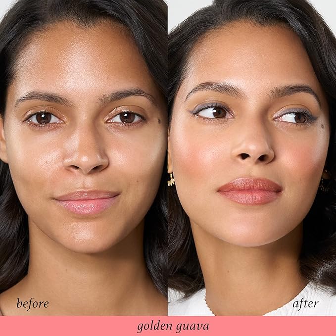 Julep Skip The Brush Cream to Powder Blush Stick - Golden Guava - Blendable and Buildable Color - 2-in-1 Blush and Cheek Makeup Stick