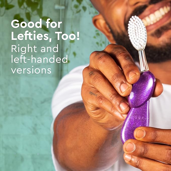 RADIUS Big Brush with Replaceable Head BPA Free & ADA Accepted Toothbrush Designed to Improve Gum Health & Reduce Gum Issues - Right Hand - Purple - Pack of 1