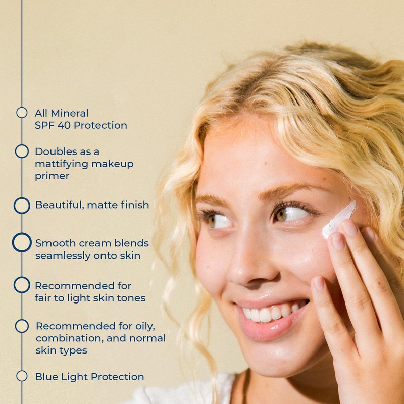 COTZ Face Prime & Protect Non-Tinted Mineral Sunscreen and Facial Primer Broad Spectrum SPF 40; PA++++ 1.5 oz / 42.5 g.