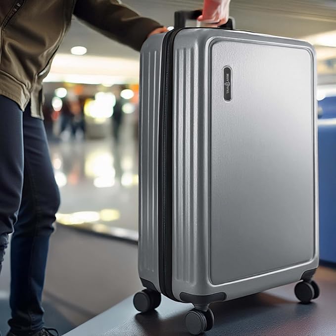 TRAVELARIM Luggage Sets 2 Piece, 24 Inch Suitcase and 28 Inch Luggage with Spinner Wheels, Durable Hard Shell Suitcase Set, Expandable Travel Suitcases with Wheels, Grey