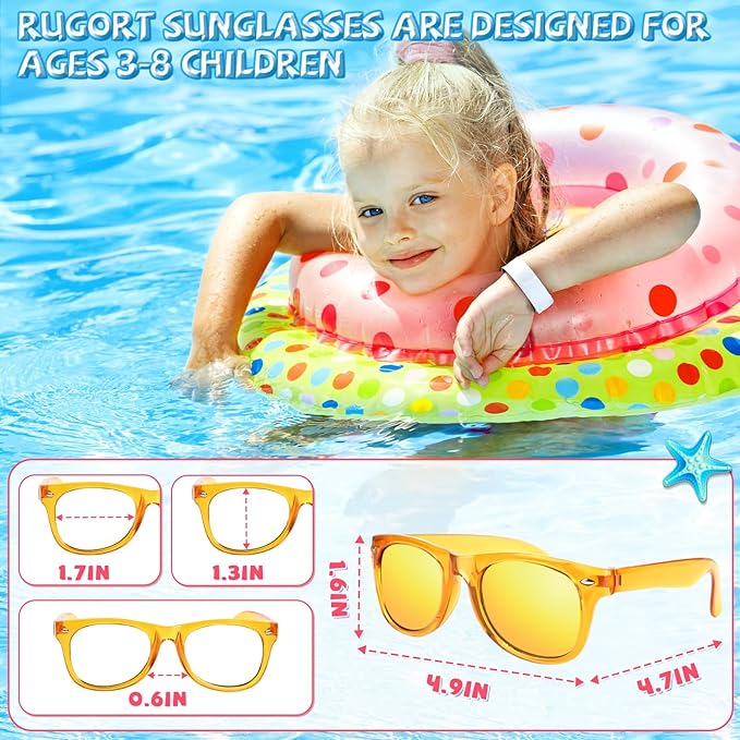 Kids Sunglasses Bulk Party Favors - 24Packs Boys Girls Sunglasses for Kids Age 3-8, Neon Sunglass with UV400 Protection, Goodie Bags Stuffers for Kid Birthday Party Supplies, End of Year Student Gifts