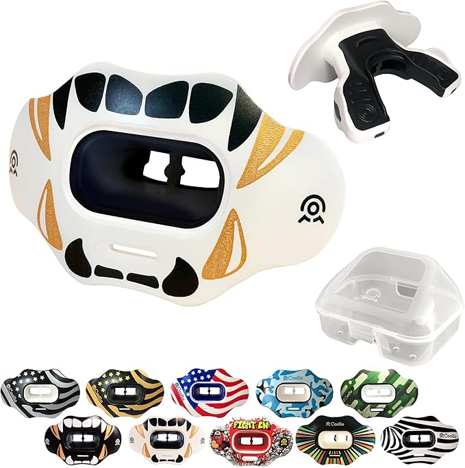 Football Mouth Guard Lip Guard MAXX/Might Football and High Impact Sports Lip Protector for Adults & Youth (Strap Included)