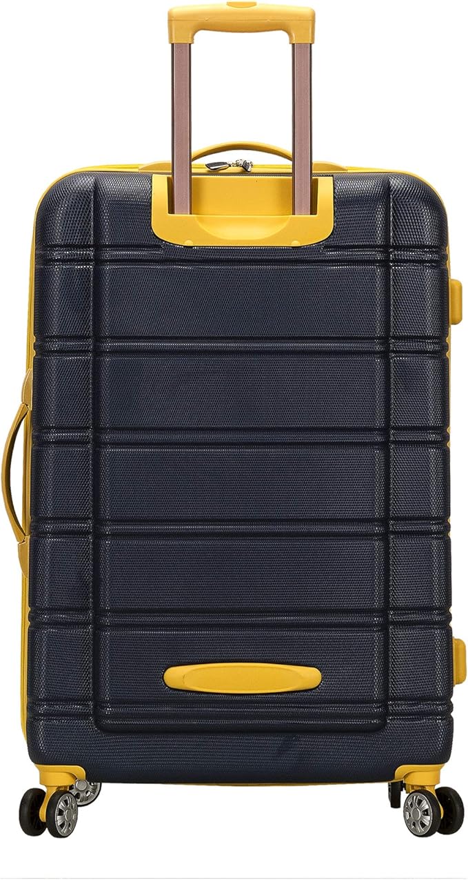 Rockland Melbourne Hardside Expandable Spinner Wheel Luggage, Navy, 2-Piece Set (20/28)