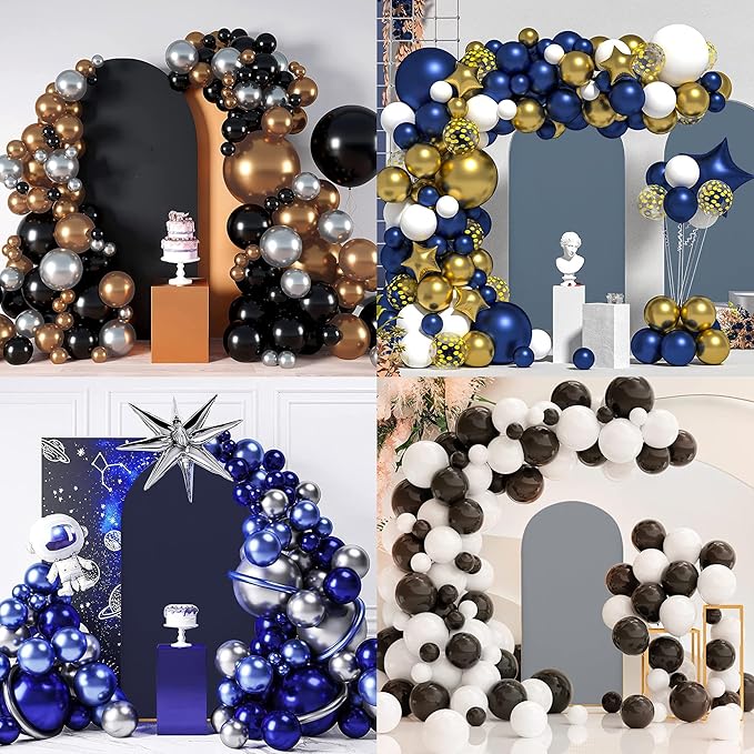 Arch Covers,Arch Backdrop Stand Fitted Cover for Wedding Birthday Party Ceremony Banquet Decoration(7.2FT,Black,Cover Only)