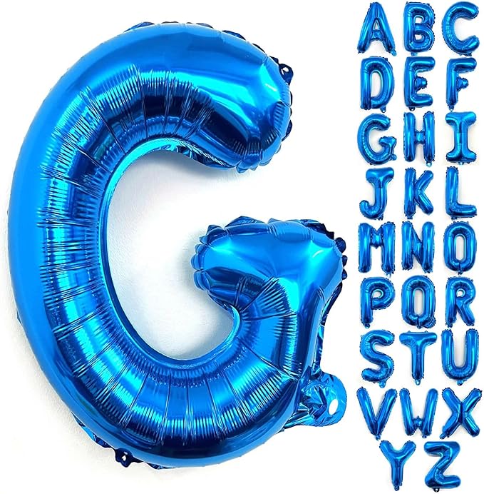 Lovoir 40 Inch Large Blue Letter G Balloons Big Size Jumbo Mylar Foil Helium Balloon for Birthday Party Celebration Decorations Alphabet Blue G
