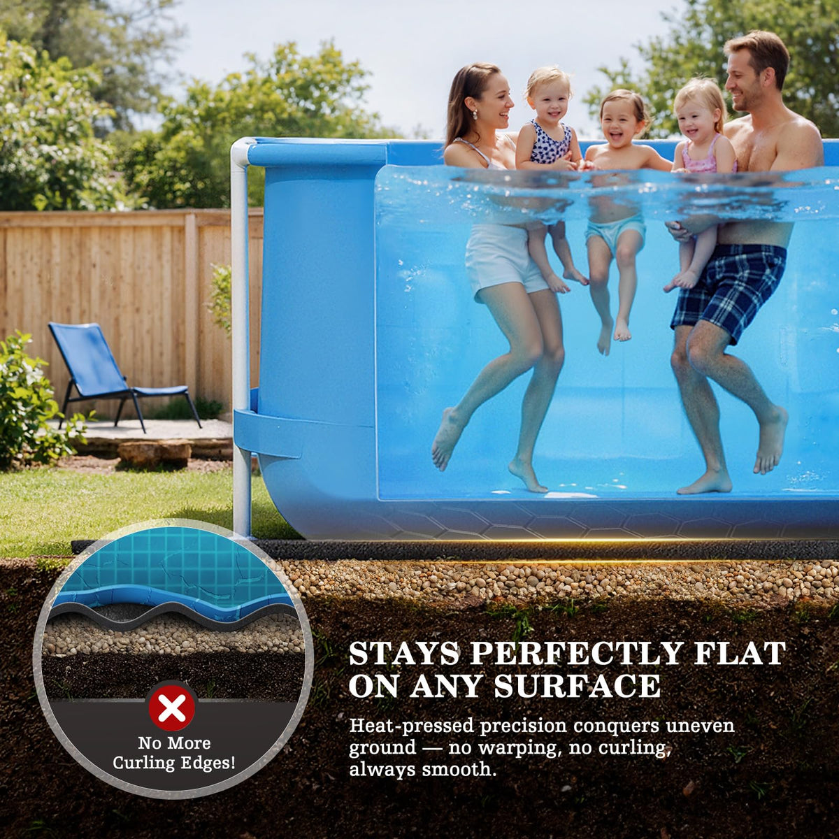 UIRWAY 21FT Round Pool Liner Pad for Above Ground Pools, [2026 New Pool Pad 300G/M² Thicker] Puncture Proof Heavy Duty Pool Ground Mat Under Pool Pad, Pools Bottom Liner Protector, Extend Liner Life