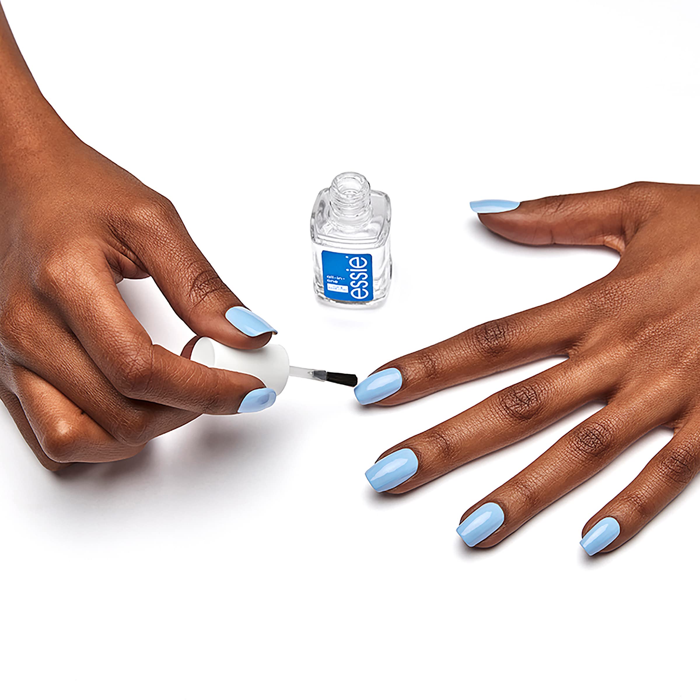 essie Salon-Quality Nail Polish Bundle, Vegan, Bright Purple, Play Date + All In One Base Coat and Top Coat, 0.46 fl oz each