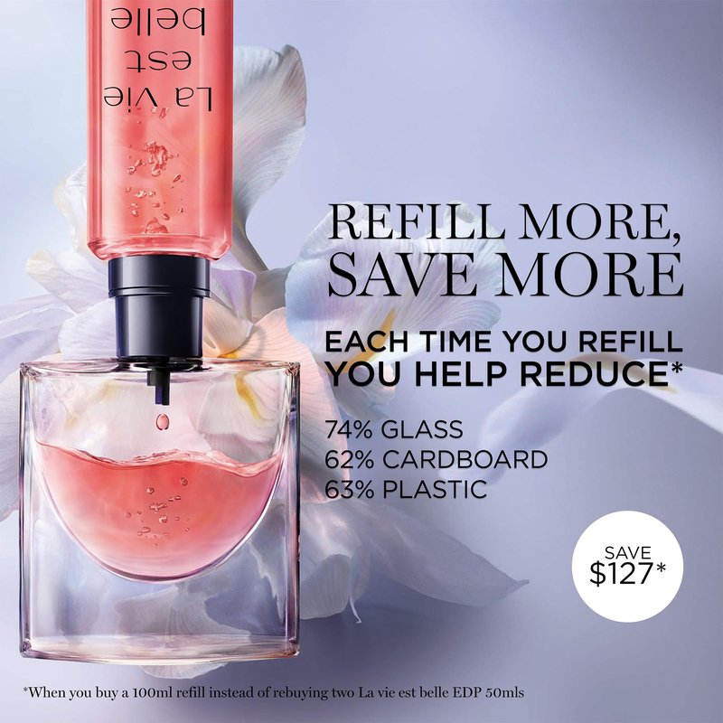 Lancôme La Vie Est Belle Eau de Parfum - Long Lasting Fragrance with Notes of Iris, Earthy Patchouli, Warm Vanilla & Spun Sugar - Floral & Sweet Women's Perfume, 0.34 Fl Oz