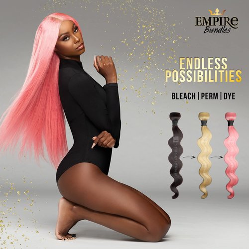 Sensationnel Empire Bundles- Straight 10a Tangle Shed Free Human Hair for Weaving and Sew in Styles - 1 pack (24 inch, NATURAL/BLACK)