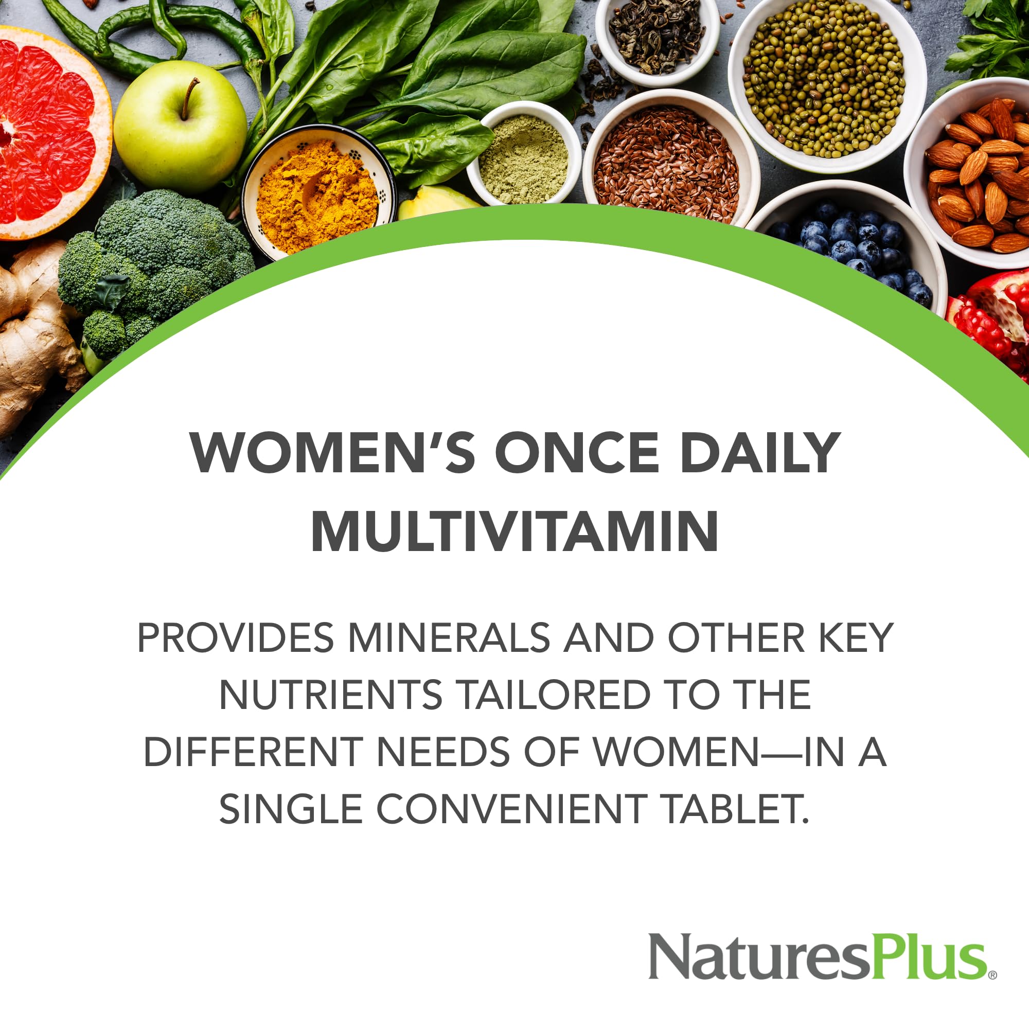 NaturesPlus Her Journey - 30 Tablets - Women’s Multivitamin - 100% DV of All Vitamins - Supports Overall Wellness, Immunity, Brain & Beauty Health - 30 Servings