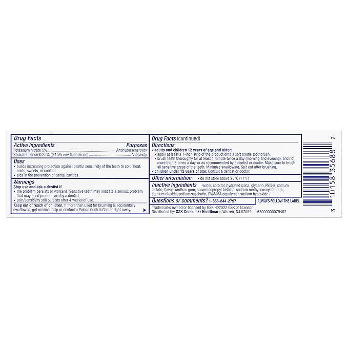 Sensodyne Pronamel Active Shield Whitening Enamel Toothpaste, Cool Mint - 3.4 Ounces x 3