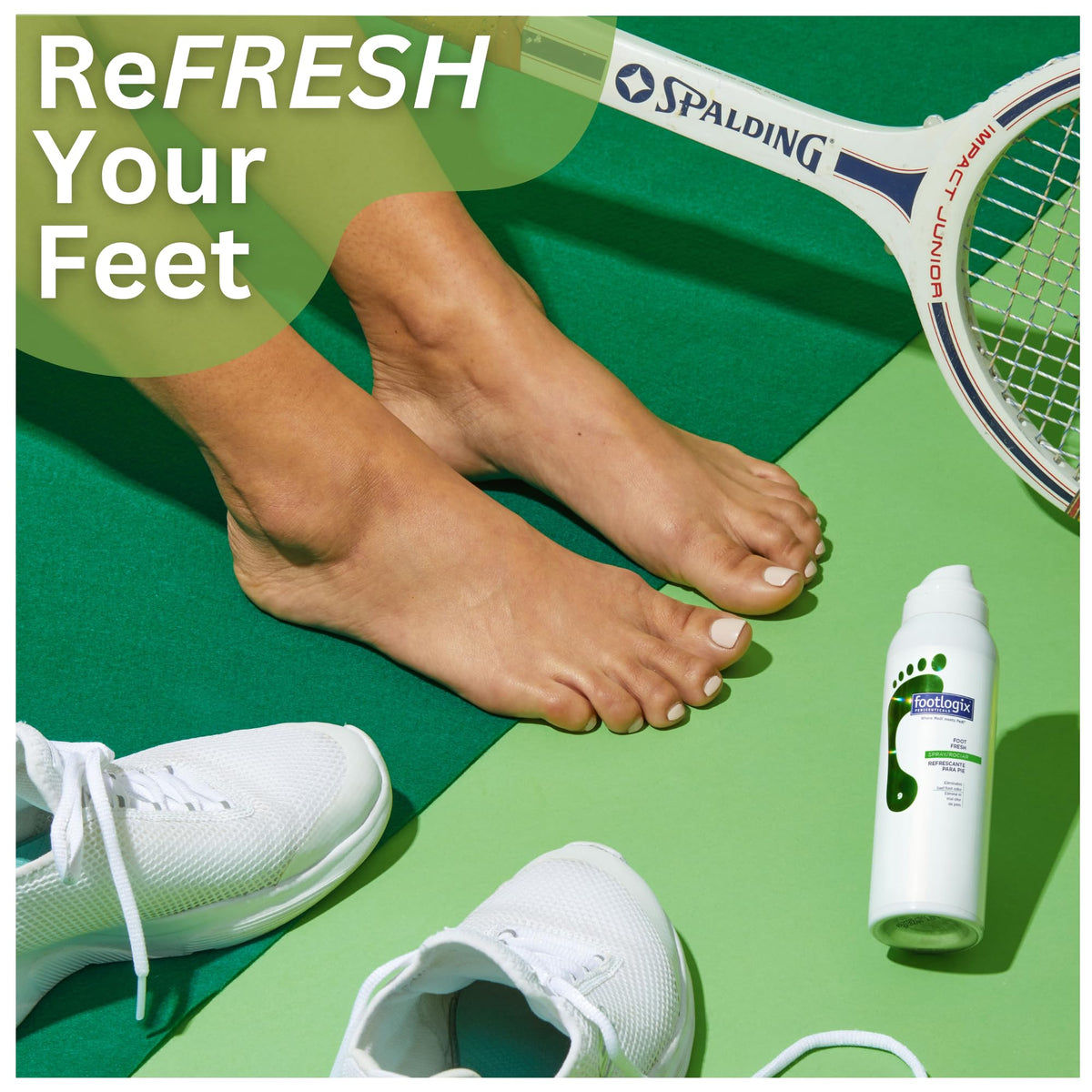 Footlogix Foot Deodorant Spray 4.23 oz | Tea Tree Oil & Menthol Foot Spray | Odor-Neutralizing Formula for Athletes & Enclosed Shoe Wearers | 360° Spray | Cooling, Refreshing, Long-Lasting Freshness