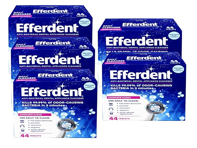 Efferdent Denture Cleanser Tablets 44 Count (Pack of 5)