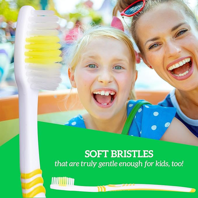 Lingito 25 Bulk Toothbrushes | Individually Wrapped | Manual Disposable Travel Toothbrush Set for Adults or Kids | Made with a Medium-Soft Large Head | Multi-Color | Travel Toiletry Oral Set