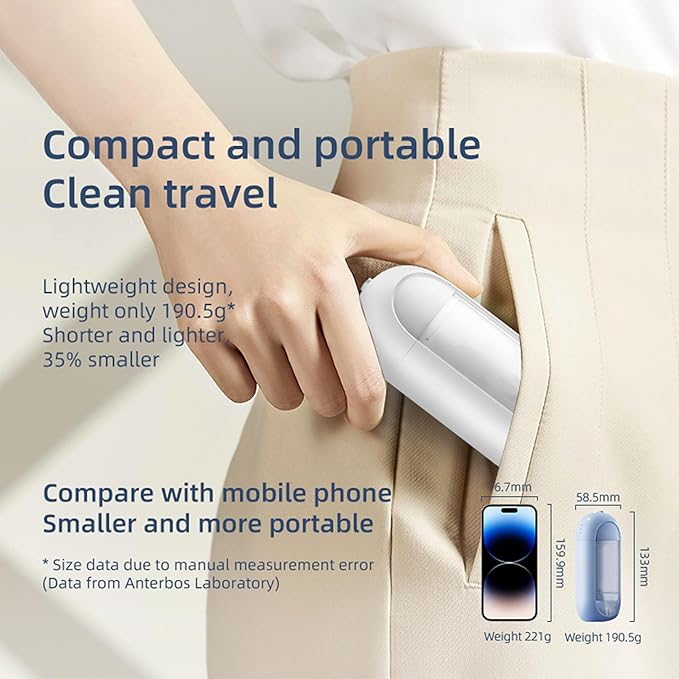 Water Flosser - Waterproof Portable for Teeth ，Water Dental Flosser Portable Cordless Oral Irrigator 3 Modes 6 Flossing Nozzles, Compact & Light for Travel (White)