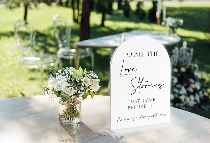 Generations Of Love Wedding Sign, White Arch Acrylic Wedding Sign, Wedding Signs for Ceremony and Reception, Bridal Shower Decorations, Engagement Party Decor, Centerpiece Table Decorations Party-27