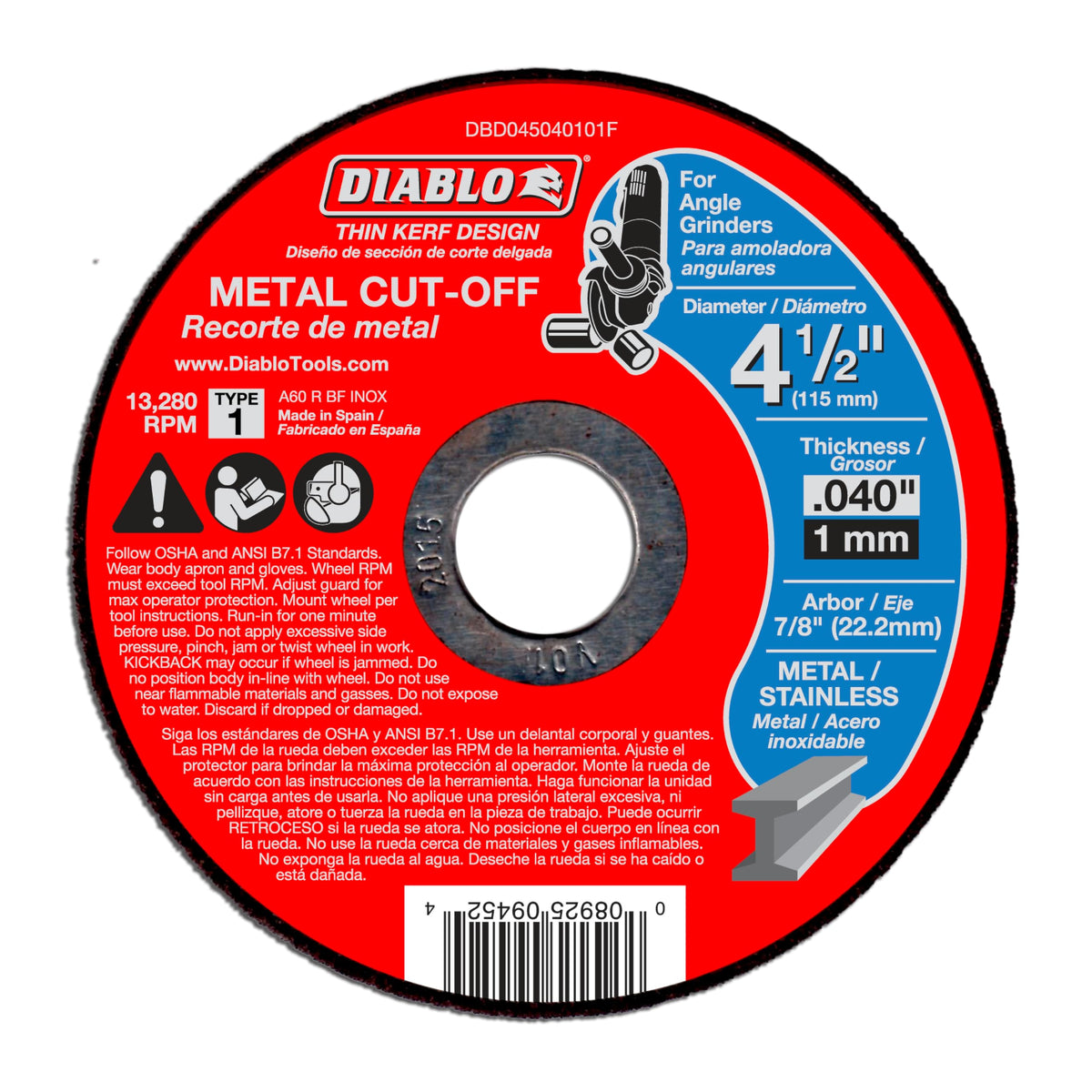 Diablo Metal Cut-Off 4 1/2 10 Pack