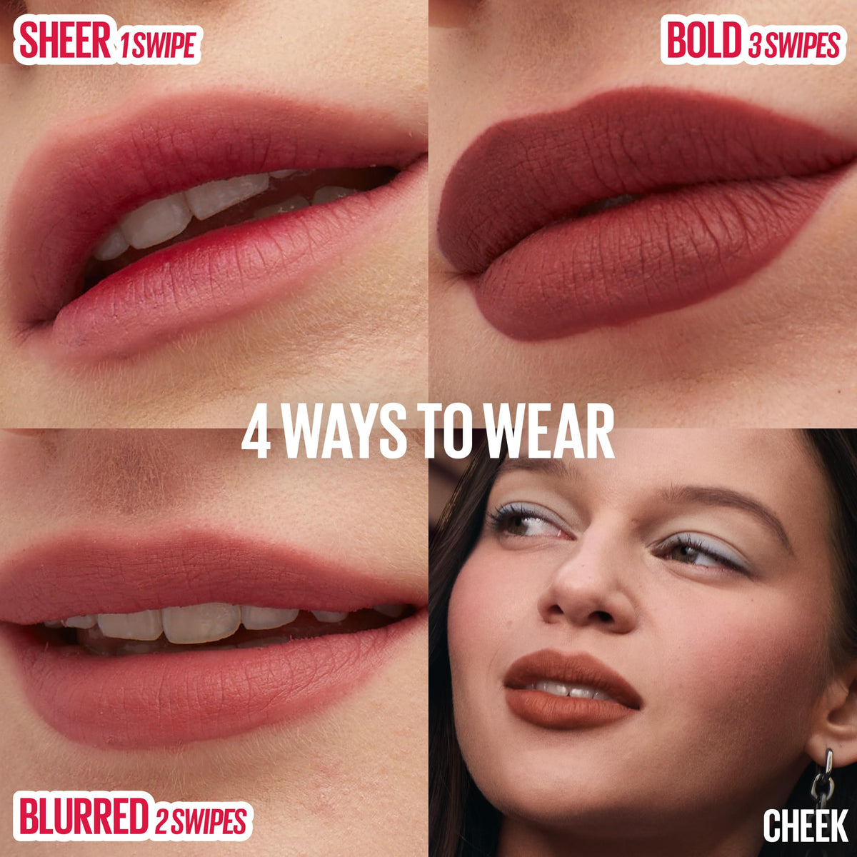 Maybelline Super Stay Teddy Lip Tint, Long Lasting Matte Lipstick For Up To 12HR Wear, Kneehigh, 1 Count