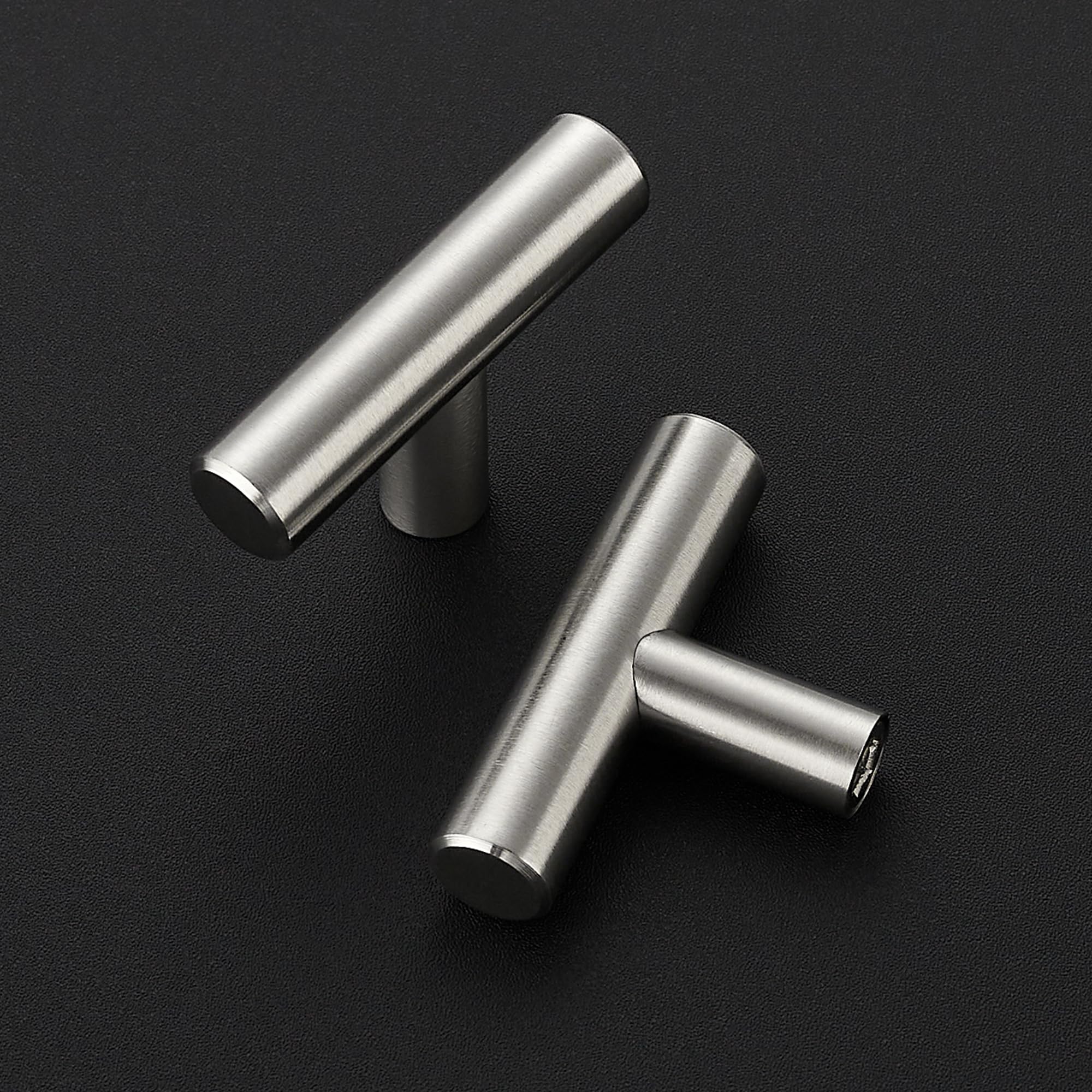 30 Pack Brushed Nickel Cabinet Knobs, 2in Length T Bar Drawer Pulls