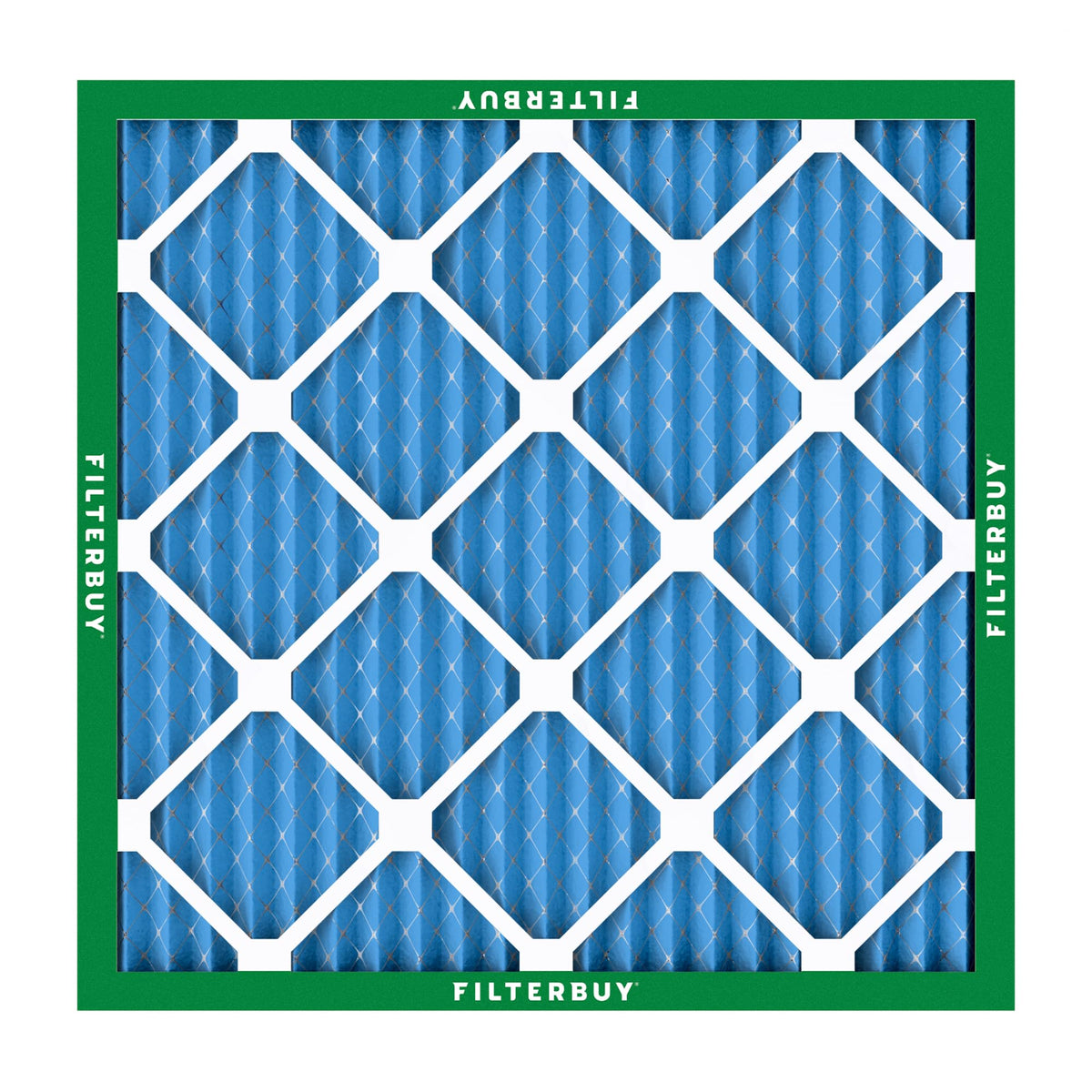 Filterbuy 20x20x1 Air Filter MERV 13 Optimal Smoke & Allergy Defense (6-Pack), Electrostatic Pleated HVAC AC Furnace Filters Replacement, Made in USA (Actual Size: 19.50 x 19.50 x 0.75)