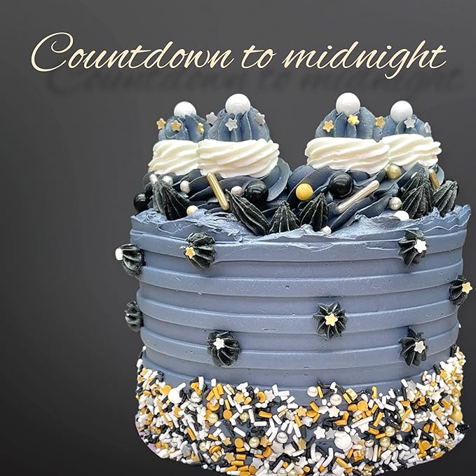 Sprinkles | 4 oz | Gold and silver sprinkles | Metallic sprinkles | New year sprinkles | Glamour sprinkles | Sprinkle mix | Manvscakes