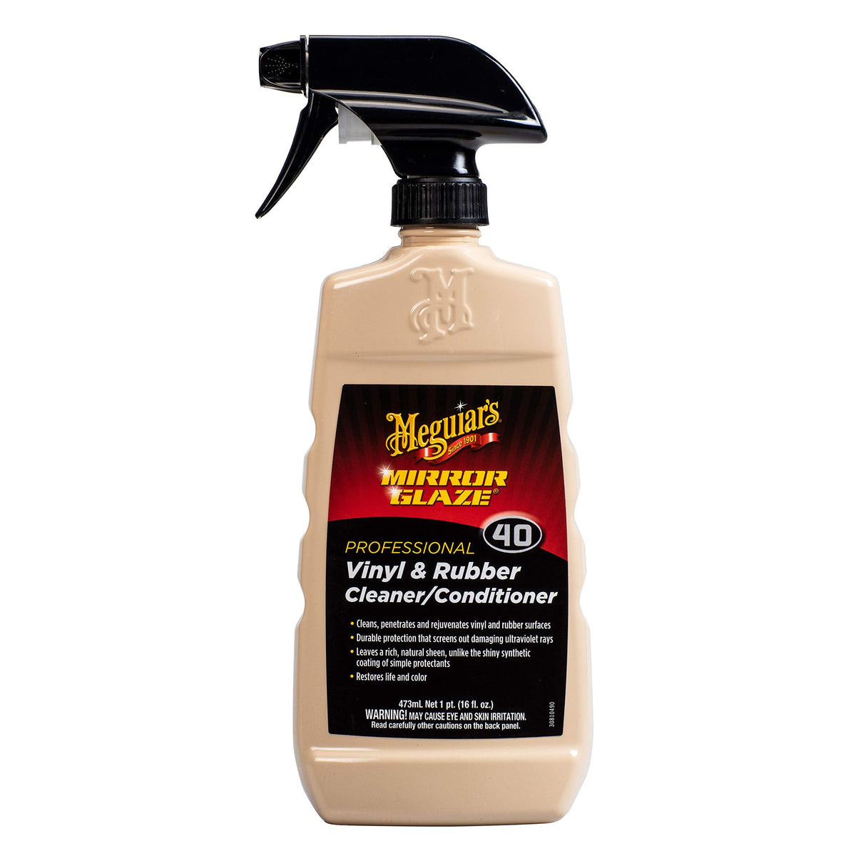 Meguiars Professional Vinyl and Rubber Cleaner Conditioner M4016 - Pro-Grade Vinyl Cleaner & Rubber Cleaner for Interior and Ex